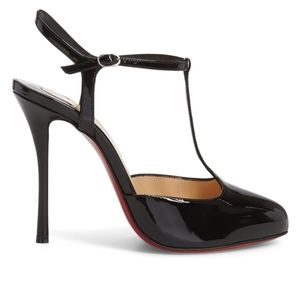 Christian louboutin black patent 36.5